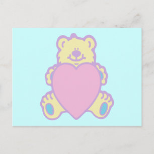 Süßer Teddybär Liebesherz Postkarte