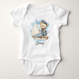 Süßer Teddybär Matrose Baby Strampler