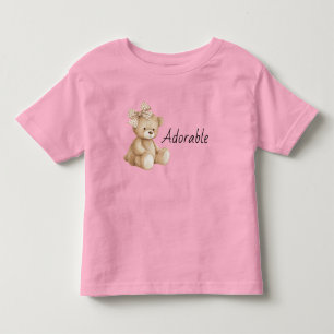 Süßer Teddybär mit Schleife Kleinkind T-shirt