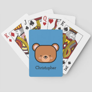 Süßer Teddybär personalisiert Spielkarten