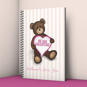 Süßer Teddybär sei mein Valentins-Notizbuch Notizblock