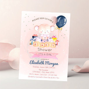 Süßer Teddybär, Stars Presents Babyparty Einladung