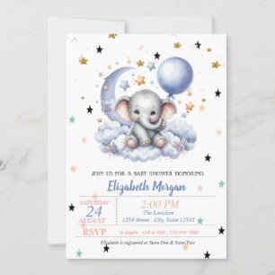 Süßer Teddybär Sterne Prinzessin Babyparty  Einladung