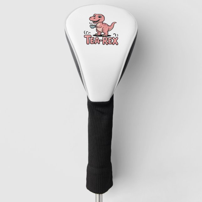 Süßer Tee-Rex rosa Dinosaurier – Schluck passiert! Golf Headcover (Vorderseite)