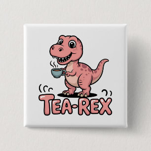 Süßer Tee-Rex rosa Dinosaurier – Schluckauf! Button