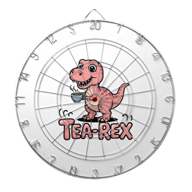 Süßer Tee-Rex rosa Dinosaurier – Schluckauf! Dartscheibe (vorne)