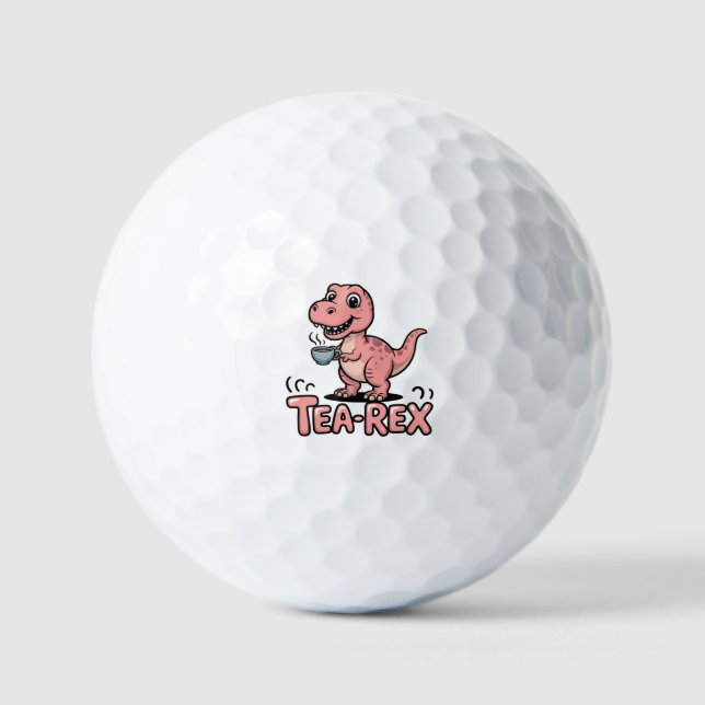 Süßer Tee-Rex rosa Dinosaurier – Schluckauf! Golfball (Vorderseite)