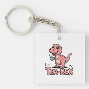 Süßer Tee-Rex rosa Dinosaurier – Schluckauf! Schlüsselanhänger