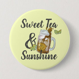 Süßer Tee und Sonnenschein Button