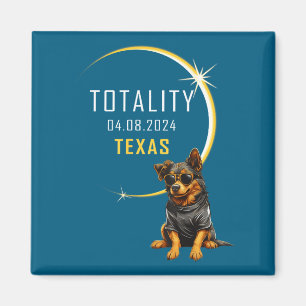 Süßer Texas Totaler Sonnenfinsternis Hund Magnet