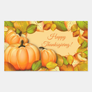 Süßer Thanksgiving-Kürbis Rechteckiger Aufkleber