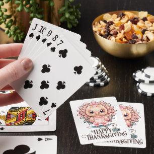 Süßer Thanksgiving Truthahn Spielkarten