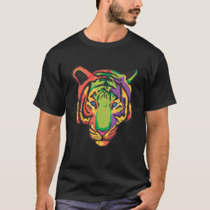 Süßer Tiger Für Bunter Großer Katze Pop Stil T-Shirt