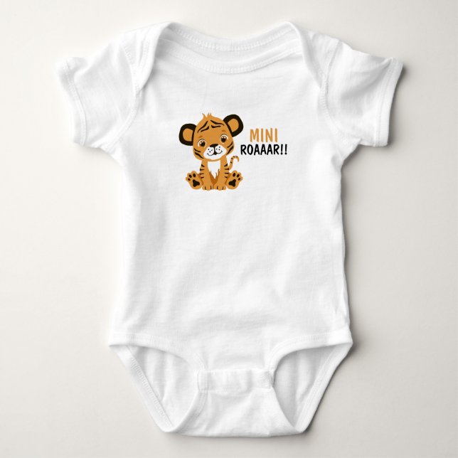 Süßer Tiger Mini Brüll Baby Body Strampler (Vorderseite)