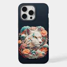 Süßer Tiger mit Blumen Papier Ausschnitt