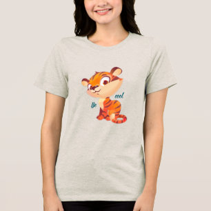 Süßer Tiger Sei Cool Cartoon Tri-Blend Shirt