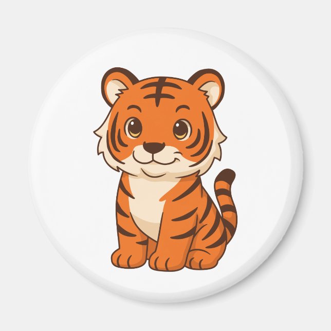 Süßer Tigerjunges Magnet (Vorne)