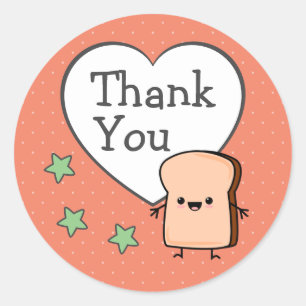 Süßer Toast Danke Runder Aufkleber