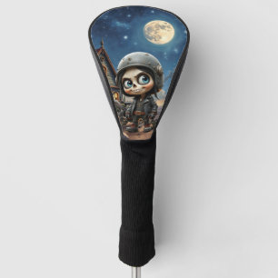 Süßer Totenkopf-Biker Mondscheinfahrt durch die Golf Headcover