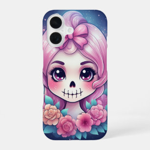 Süßer Totenkopf-Handyhülle iPhone 16 Hülle