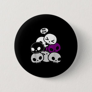 Süßer Totenkopfhaufen Cute Demiual Zeug Stolz Oder Button