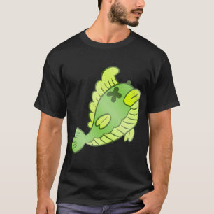 Süßer toter grüner Fisch-Cartoon – Lustiger grusel T-Shirt