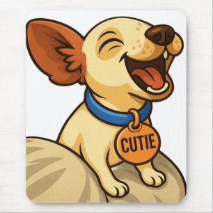 Süßer Toy Fox Terrier gähnt Mousepad