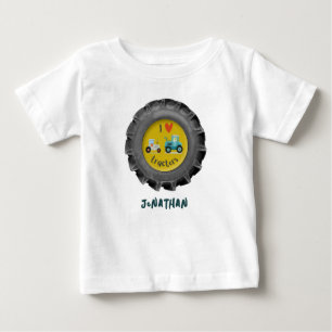 Süßer Traktorreifen ich liebe Traktoren Jungen T-S Baby T-shirt