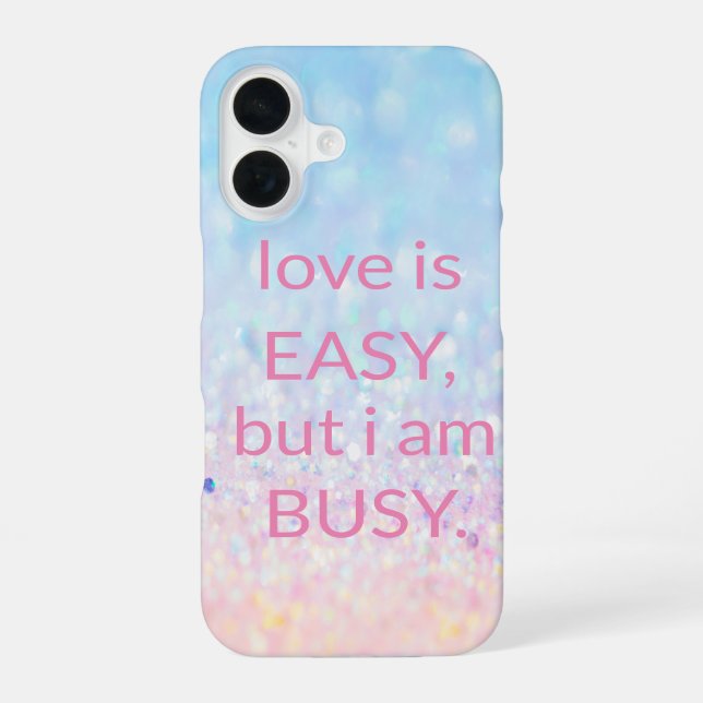 Süßer trendiger Glitter iPhone 16 Hülle (Rückseite)
