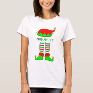 Süßer trendiger Mama-Elf-Weihnachts-T-Shirt T-Shirt