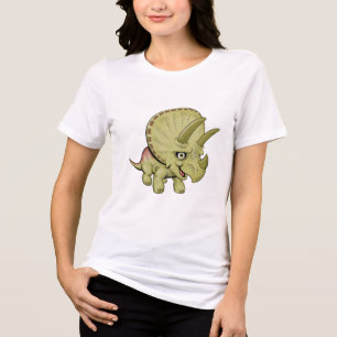 Süßer Triceratops Tri-Blend Shirt