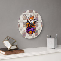 Süßer Trick-or-Treat-Geist Halloween-Wanduhr