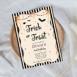 Süßer Trick-or-Treat-Halloween-Geburtstag Einladung