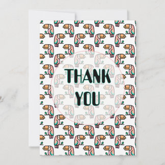 Süßer tropischer Tukan-Vogel-Tier-Geschenk für Kin Dankeskarte