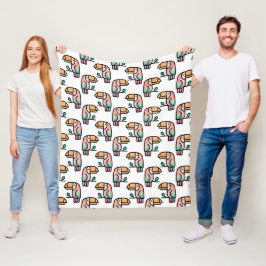 Süßer tropischer Tukan-Vogel-Tier-Geschenk für Kin Fleecedecke