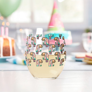 Süßer tropischer Tukan-Vogel-Tier-Geschenk für Kin Weinglas Ohne Stiel