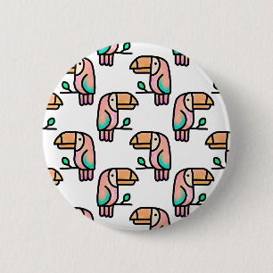 Süßer tropischer Tukane-Vogel-Tier-Geschenk für Ki Button