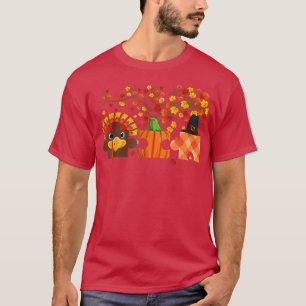 Süßer Truthahn-Autismus-Bewusstseins-Puzzle-Kürbis T-Shirt