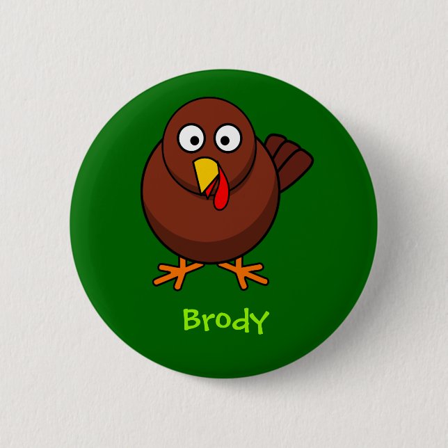 Süßer Truthahn Button (Vorderseite)
