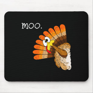 Süßer Truthahn Moo Halloween Erntedankfest für Män Mousepad