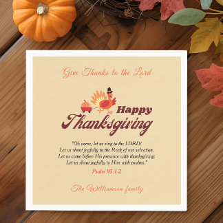 Süßer Truthahn Thanksgiving | Danket dem Herrn Serviette