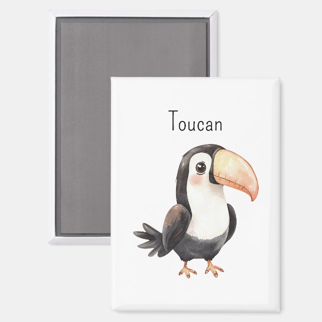 Süßer Tukan-Vogel Tier Magnet (Vorderseite/Rückseite)