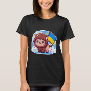 Süßer ukrainischer Fan Ukraine-Flagge Hübscher Bis T-Shirt