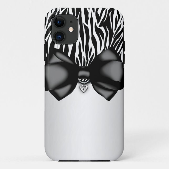 Süßer und frecher gebeugter Zebra-Druck-Kasten Case-Mate iPhone Hülle (Rückseite)