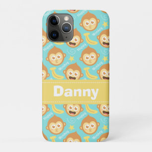 Süßer und glücklicher Affe, Bananen- und Sternenmu iPhone 11 Pro Hülle