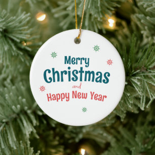 Süßer und glücklicher Pinguin Frohe Weihnachten  Keramik Ornament