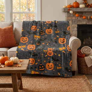 Süßer und gruseliger Halloween-Schal Fleecedecke