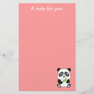 Süßer und kuscheliger Baby-Panda Briefpapier