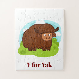 Süßer und niedlicher brauner Yak Puzzle