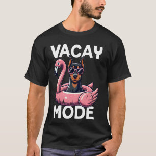 Süßer Urlaubsmodus Dobermann Pinscher Hund Sommerf T-Shirt